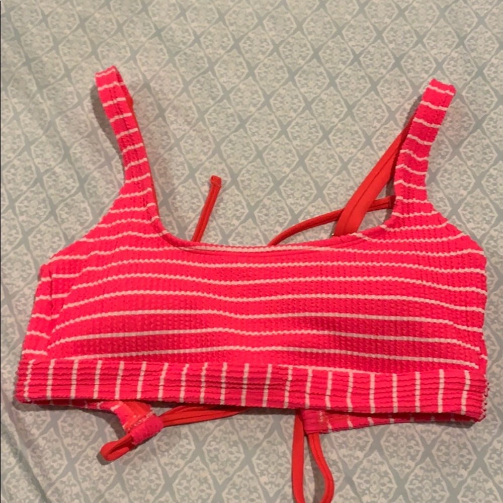 Bright pink bikini top
